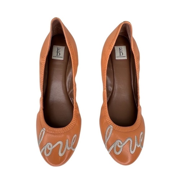 Ellen Degeneres Shoes “Langston” Ballet Flats Love Embroidered Size 6.5 **Wide** - Picture 1 of 8